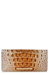 Brahmin Ady Croc Embossed Leather Wallet In Macchiato