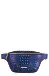 Brahmin Croc Embossed Leather Harker Belt Bag In Neptune