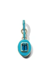 Cast The Stone Charm In Blue Topaz