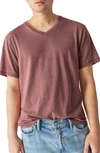 Lucky Brand Venice V-neck Burnout T-shirt In Port Royale