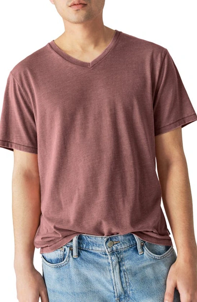 Lucky Brand Venice V-neck Burnout T-shirt In Port Royale