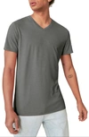 Lucky Brand Venice V-neck Burnout T-shirt In Jet Black