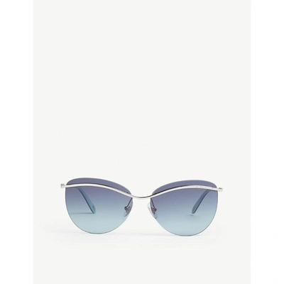 Burberry Tf3057 Butterfly-frame Sunglasses In Silver