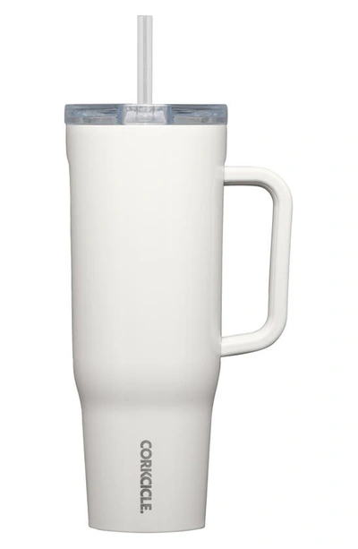 Corkcicle Cruiser 40-ounce Insulated Tumbler With Handle In Oat Milk