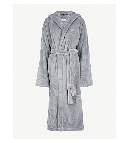 Soho Home House Fleece Dressing Gown In Grey | ModeSens