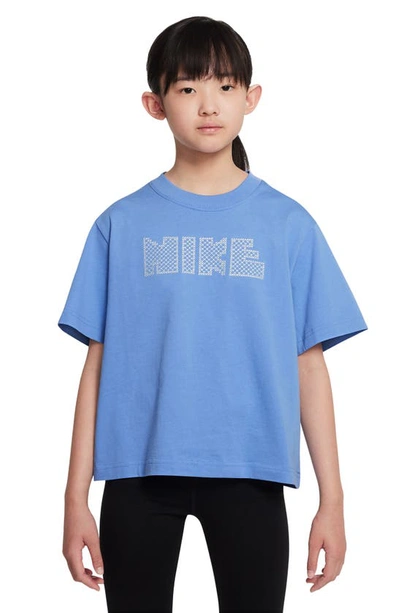 Nike Sportswear Big Kids' (girls') Boxy T-shirt In Blue