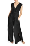 Robin Piccone Fiona Cover-up Jumpsuit In Black