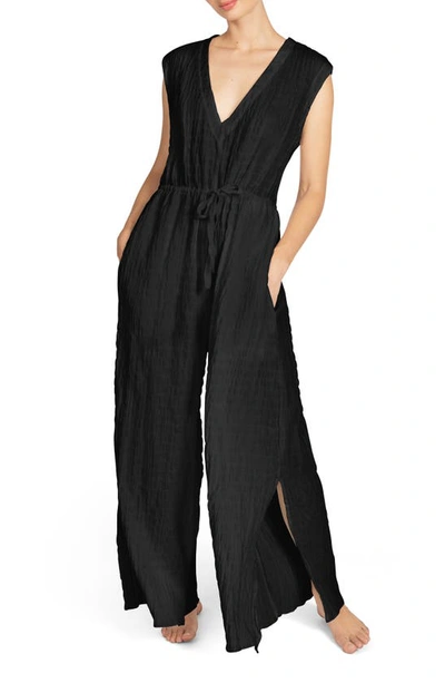 Robin Piccone Fiona Cover-up Jumpsuit In Black