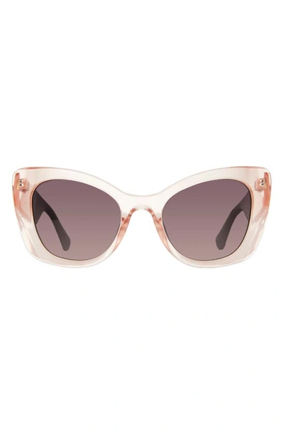 Kurt Geiger 52mm Gradient Cat Eye Sunglasses In Light Pink/ Azure Gradient