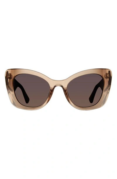 Kurt Geiger 52mm Gradient Cat Eye Sunglasses In Caramel/ Brown Gradient