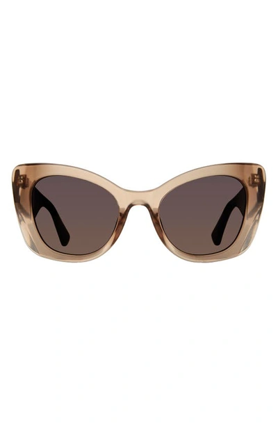 Kurt Geiger 52mm Gradient Cat Eye Sunglasses In Caramel/brown Gradient