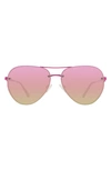 Kurt Geiger 60mm Aviator Sunglasses In Pink/ Pink