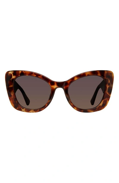 Kurt Geiger 52mm Gradient Cat Eye Sunglasses In Havana/ Brown Gradient