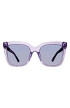 Kurt Geiger 53mm Polarized Cat Eye Sunglasses In Purple/blue Solid