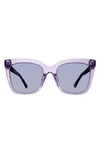 Kurt Geiger 53mm Polarized Cat Eye Sunglasses In Purple/violet Decor
