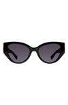Kurt Geiger 53mm Gradient Round Sunglasses In Black Pink/ Gray Gradient