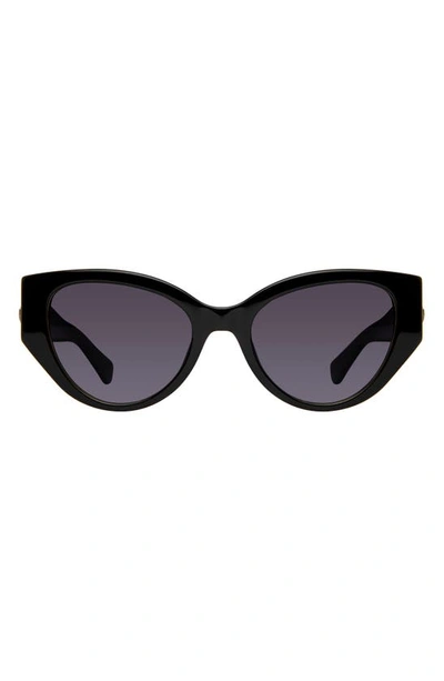 Kurt Geiger 53mm Gradient Round Sunglasses In Black Pink/ Gray Gradient