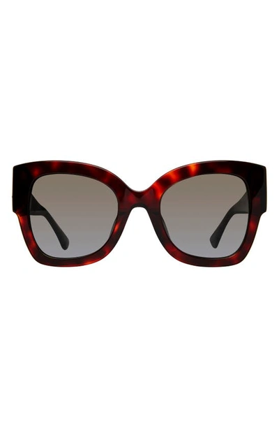 Kurt Geiger 51mm Square Sunglasses In Havana/ Grey Gradient