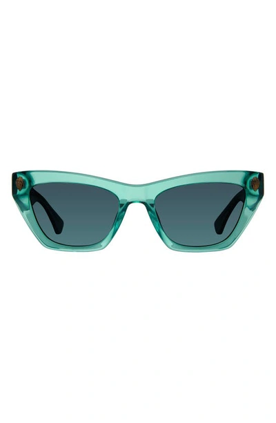 Kurt Geiger 51mm Cat Eye Sunglasses In Green/ Green Shaded