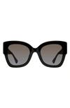 Kurt Geiger 51mm Square Sunglasses In Black/ Gold Fl