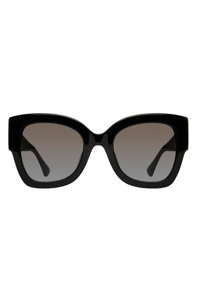 Kurt Geiger 51mm Square Sunglasses In Black/ Gold Fl