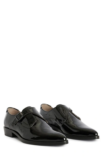 Allsaints Keith Monk Strap Shoe In Black