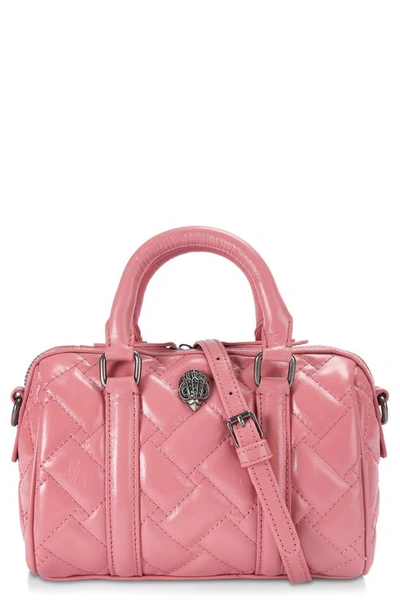 Kurt Geiger Kensington Boston Quilted Leather Crossbody Bag In Pink