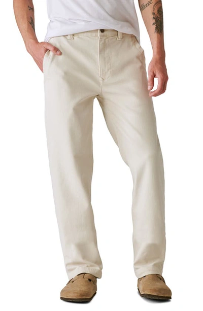 Lucky Brand Classic Stretch Twill Chinos In Winter White