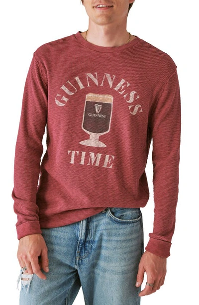Lucky Brand Guinness Thermal Cotton Top In Purple