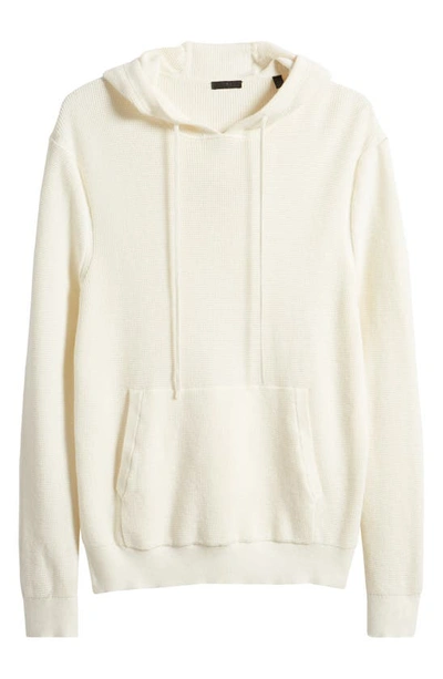 Atm Anthony Thomas Melillo Cotton & Cashmere Waffle Knit Regular Fit Hoodie In Chalk