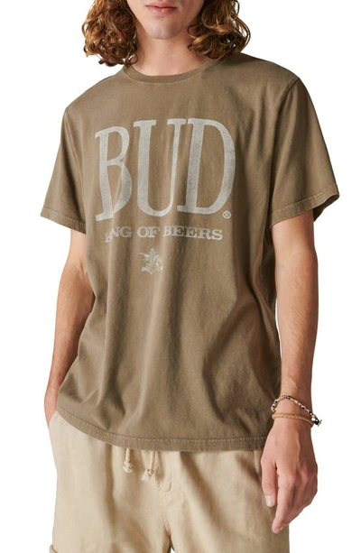 Lucky Brand Large Bud Logo Cotton Graphic T-shirt In Shitake