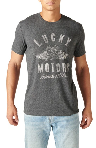 Lucky Brand Morrison Motor Graphic T-shirt In Dark Grey