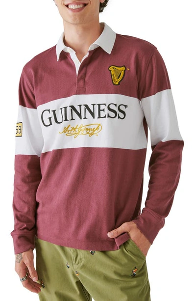 Lucky Brand X Guinness Colourblock Jersey Rugby Shirt In Pink