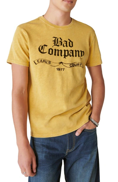 Lucky Brand Bad Company 1977 Cotton Graphic T-shirt In Yellow