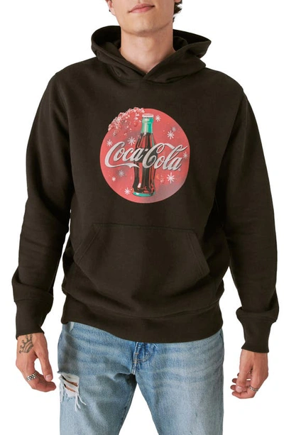 Lucky Brand Coca Cola® Bottle Cotton Hoodie In Black