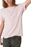 Lucky Brand Cotton Blend Pocket T-shirt In Zypher Pink