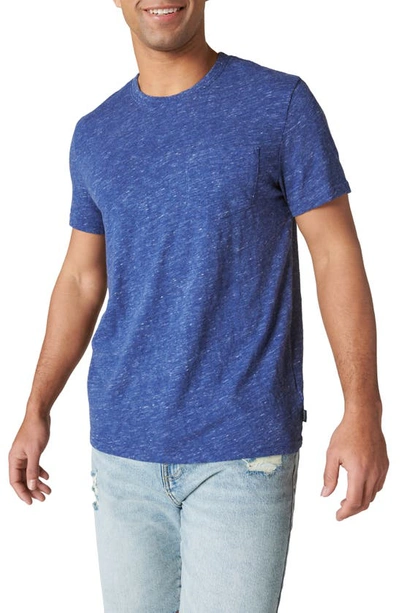 Lucky Brand Cotton Blend Pocket T-shirt In Blue Depths