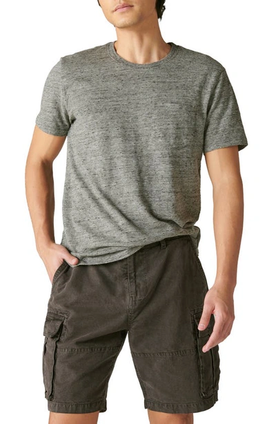 Lucky Brand Cotton Blend Pocket T-shirt In Heather Grey