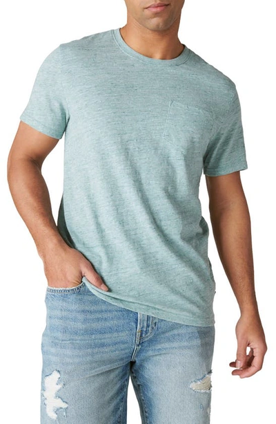 Lucky Brand Cotton Blend Pocket T-shirt In Sagebrush Green