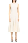 Theory Sleeveless Midi Dress In White