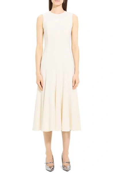 Theory Sleeveless Midi Dress In Rice