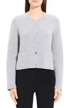 Theory Women's Felted Wool & Cashmere Knit Cardigan In Light Heather Grey