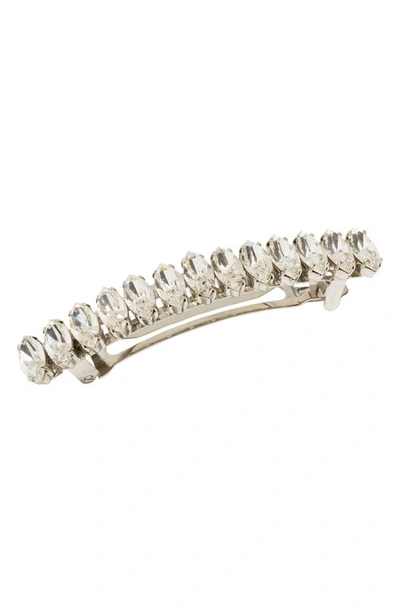 L Erickson Ziva Crystal Barrette In Metallic