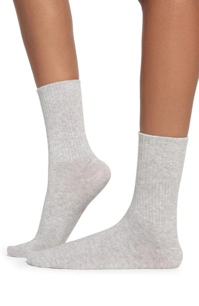 Skims 5-pack Cotton Blend Sport Socks In Light Heather Grey Multi
