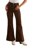 Rolla's Eastcoast Flare Pants In Brown Cord