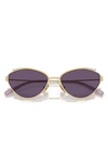 Tory Burch 55mm Oval Sunglasses In Gold Pink