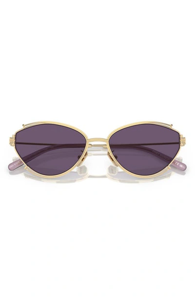 Tory Burch 55mm Oval Sunglasses In Gold Pink