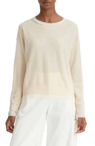 Vince Double Layer Crewneck Sweater In 168