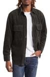 Nn07 Folmer 1725 Cotton Corduroy Button-up Shirt Jacket In Dark Army