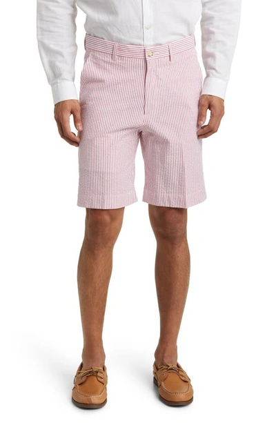 Berle Seersucker Shorts In Red